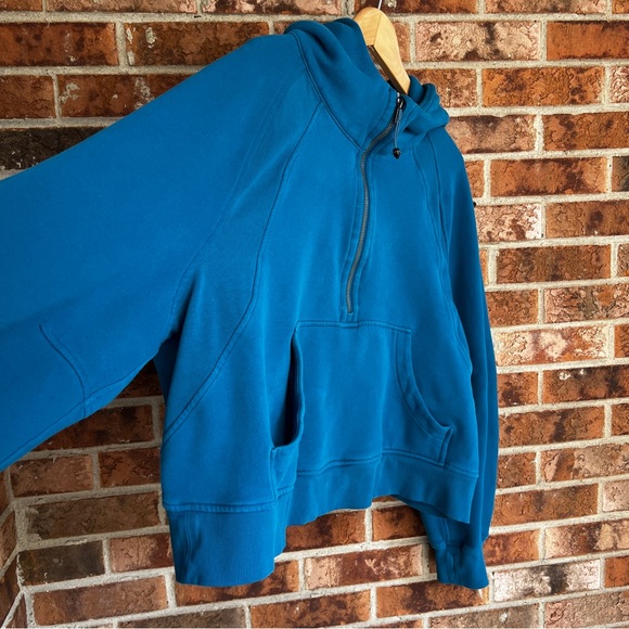 Lululemon  2021 cuba Oversized 1/2 Zip Hoodie Blue Borealis EUC XL/XXL - Picture 15 of 16